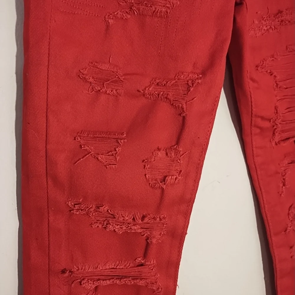 Trestles‎ Red Distressed Boys Skinny Jeans Size 8